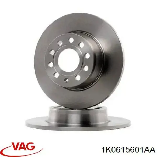 Disco de freno trasero 1K0615601AA VAG