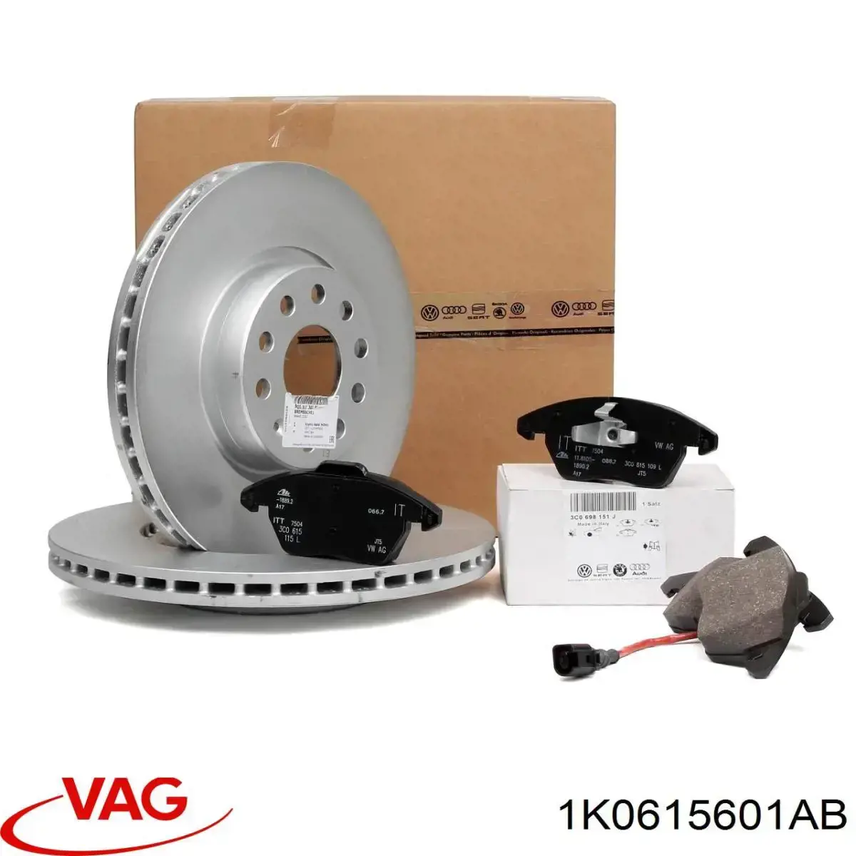 Disco de freno trasero 1K0615601AB VAG
