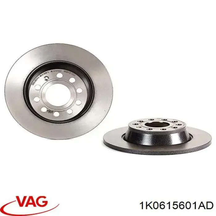 Disco de freno trasero VAG 1K0615601AD precio, desde 32,09 EUR