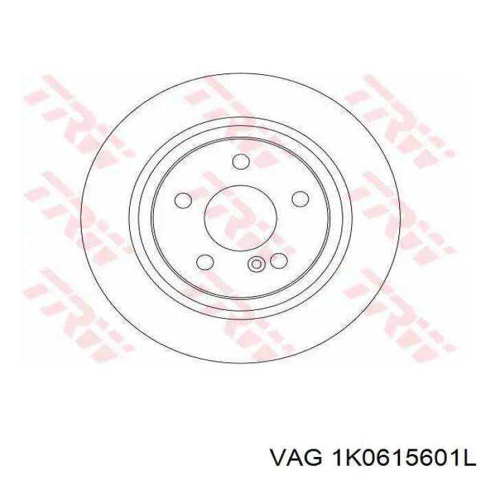 Comprar 1K0615601L VAG Disco de freno trasero