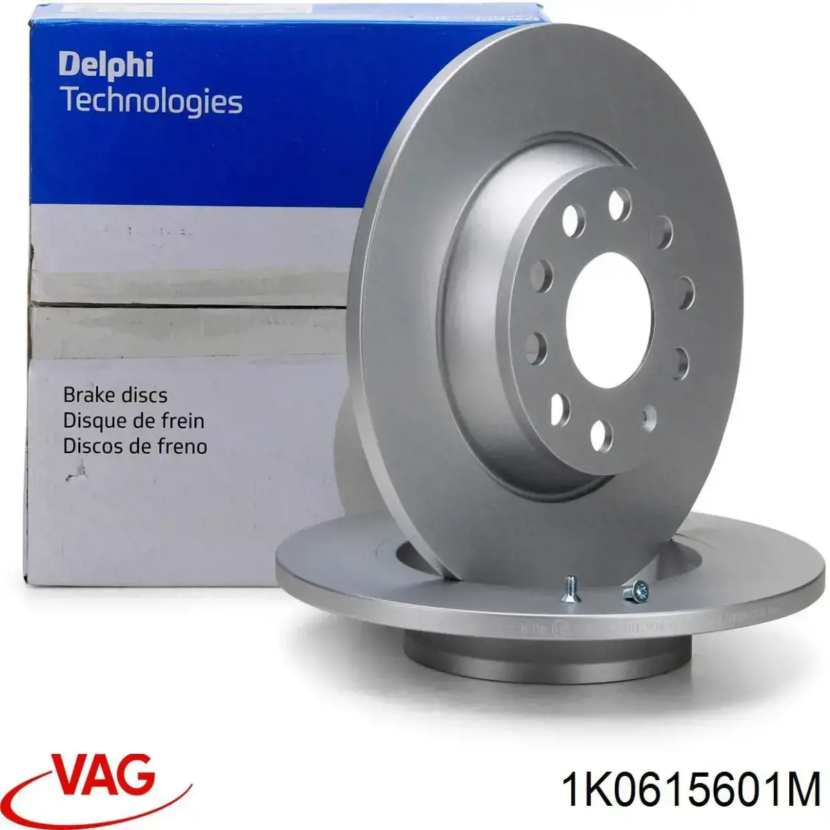 Disco de freno trasero 1K0615601M VAG