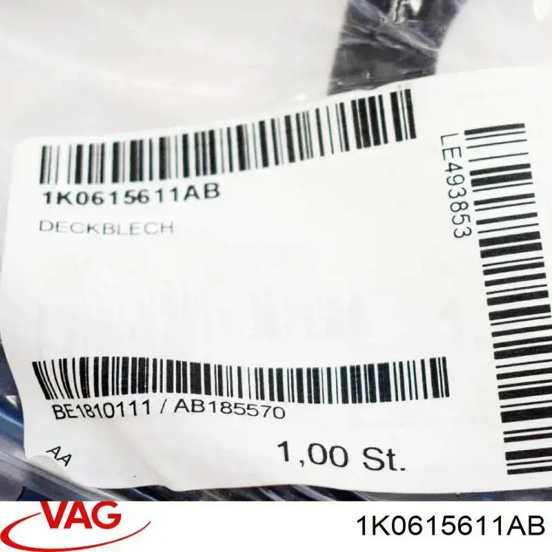 Protector de disco de freno trasero izquierdo VAG 1K0615611AB