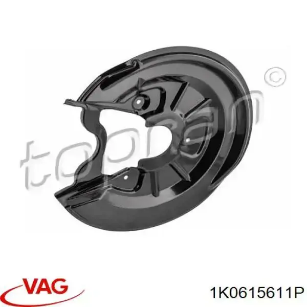 Protector de disco de freno trasero izquierdo VAG 1K0615611P precio, desde 19,16 EUR
