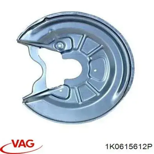 1K0615612P VAG chapa protectora contra salpicaduras, disco de freno trasero derecho