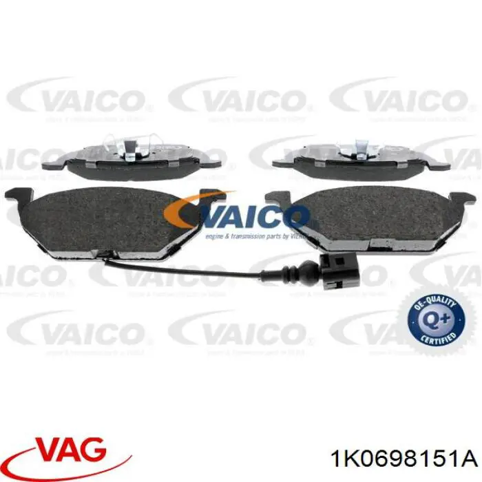 1K0698151A VAG Pastillas delanteras
