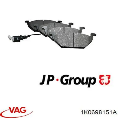 Comprar 1K0698151A VAG Pastillas delanteras de freno