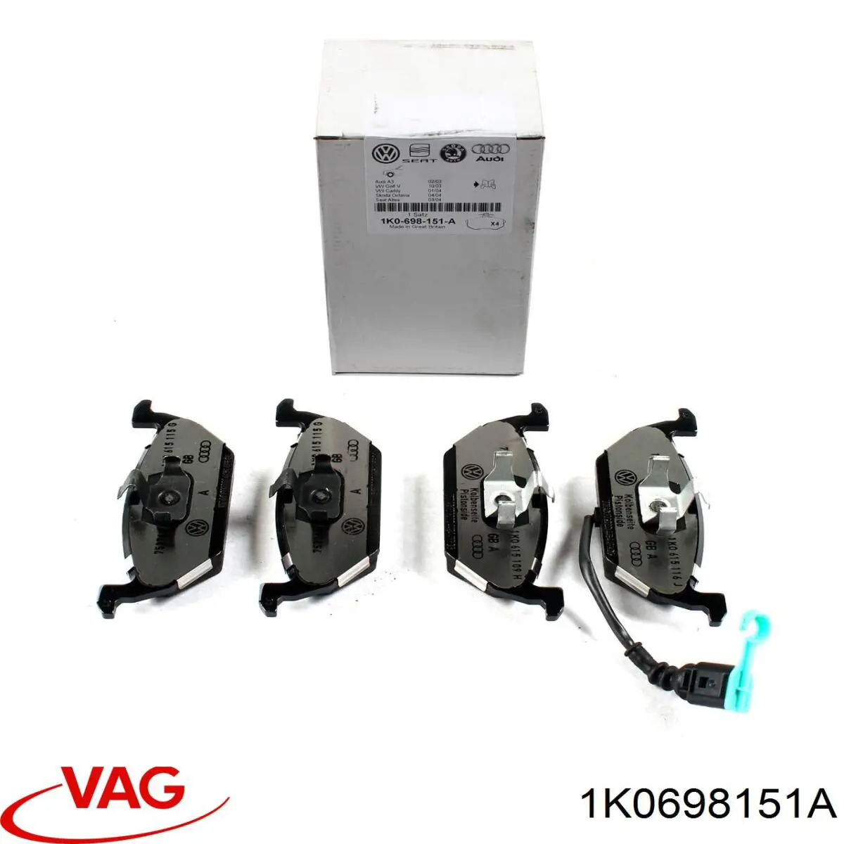 Pastillas de freno 1K0698151A VAG