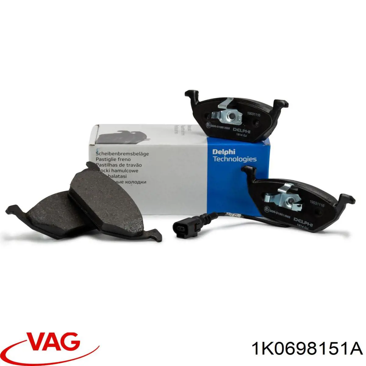 Pastillas freno delanteras VAG 1K0698151A precio, desde 21,16 EUR