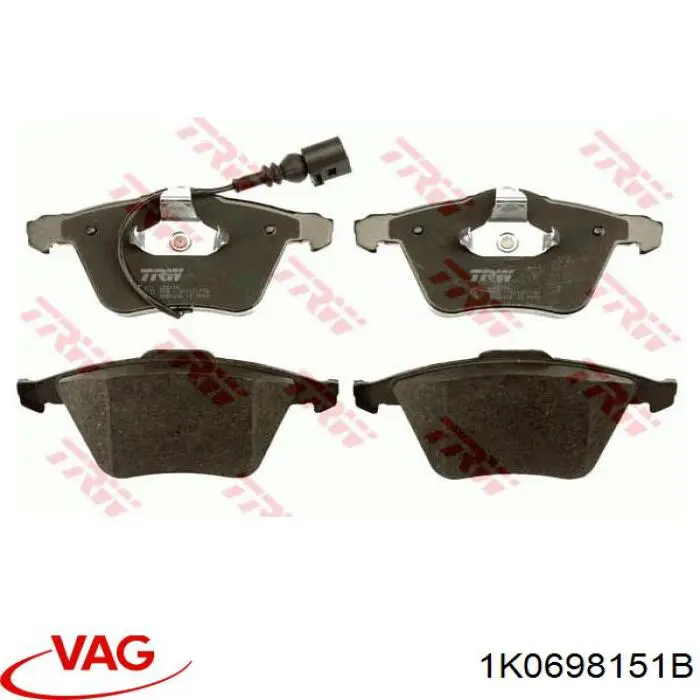 Pastillas de freno 1K0698151B VAG