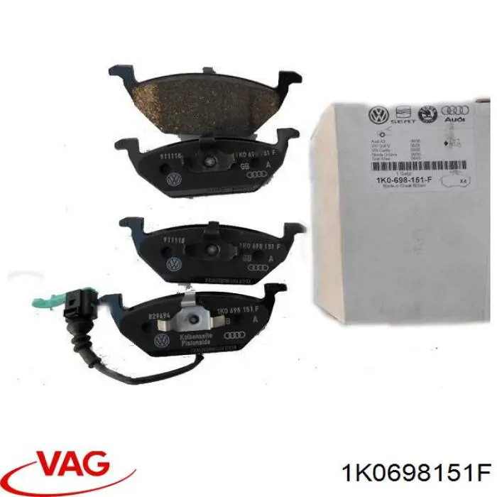 Pastillas de freno 1K0698151F VAG