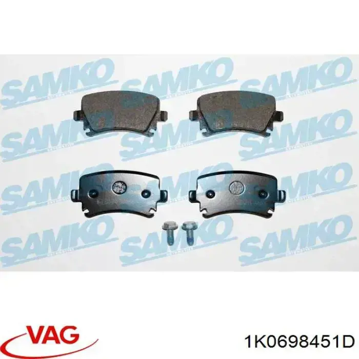 Pastillas de freno traseras Volkswagen Caddy 3 2KB, 2KJ, 2CB, 2CJ