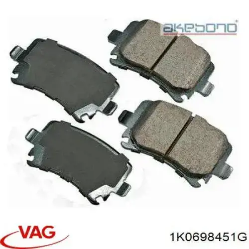 Pastillas traseras de freno VAG 1K0698451G precio, desde 25,74 EUR