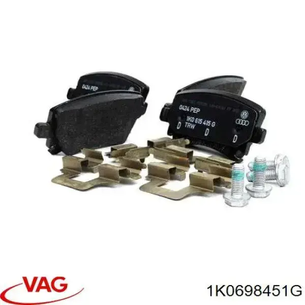 1K0698451G VAG Pastillas freno traseras