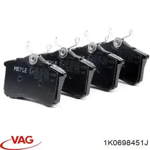 Comprar 1K0698451J VAG Pastillas de freno traseras