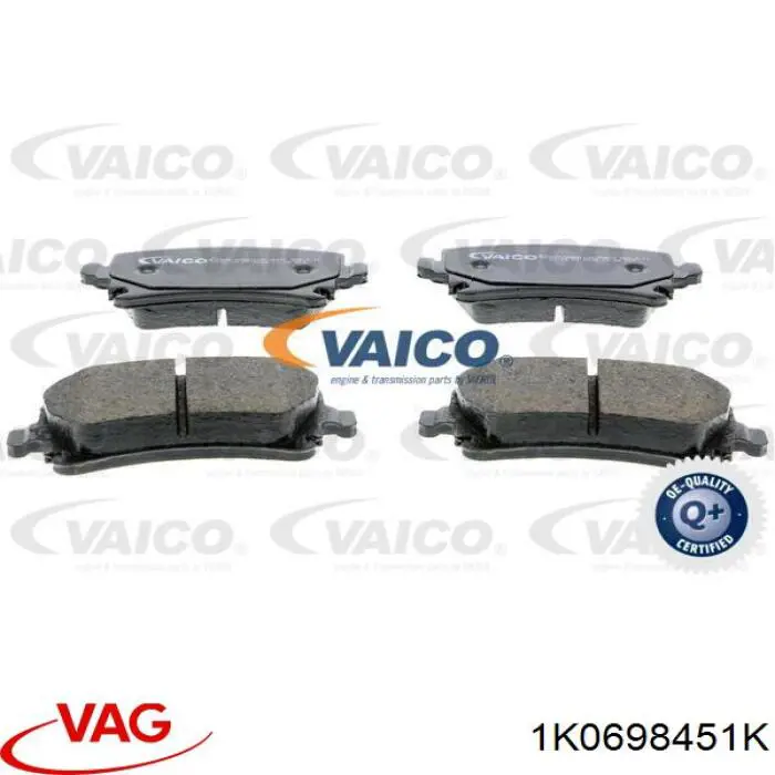 Pastillas de freno traseras Volkswagen Caddy 3 2KB, 2KJ, 2CB, 2CJ