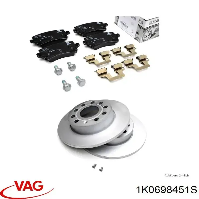 Pastillas traseras de freno VAG 1K0698451S precio, desde 25,74 EUR