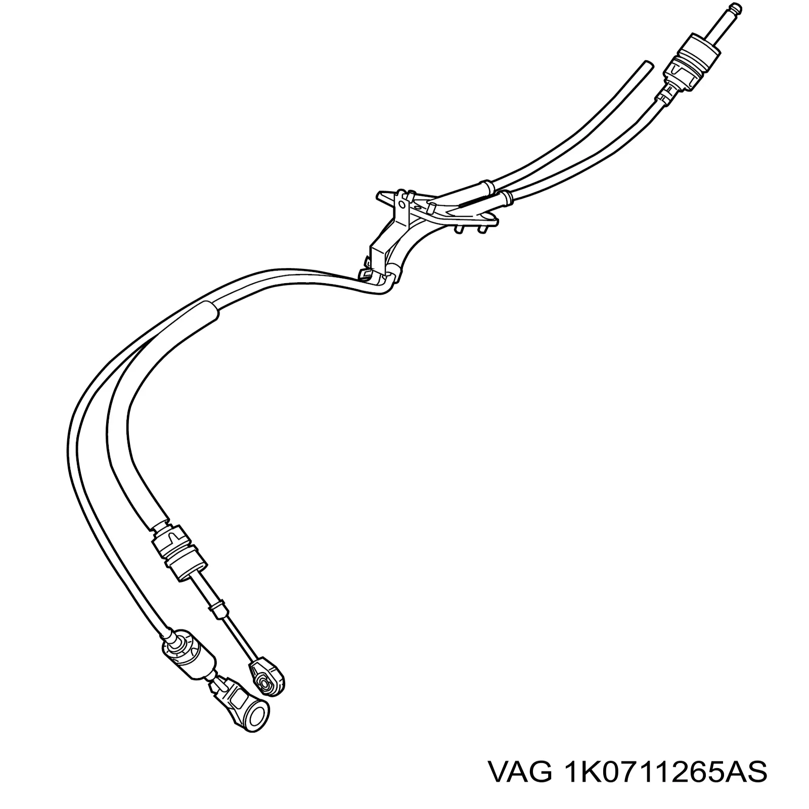 1K0711265AS VAG cable de caja de cambios