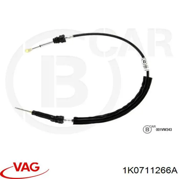 Cable de cambio de marchas B CAR 001VW353