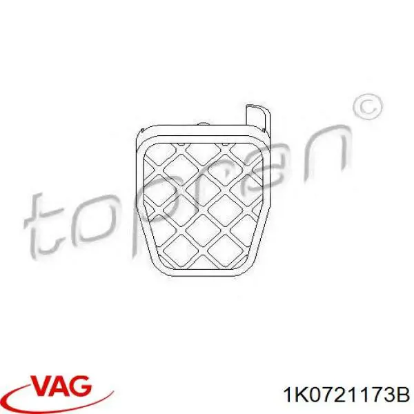 Cubierta de pedal de freno VAG 1K0721173B precio, desde 0,51 EUR