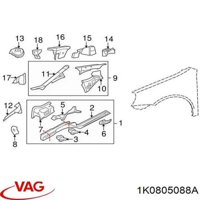 1K0805088A VAG