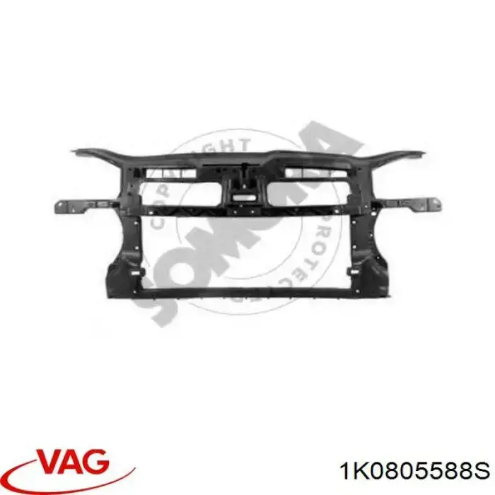 1K0805588S VAG soporte de radiador completo