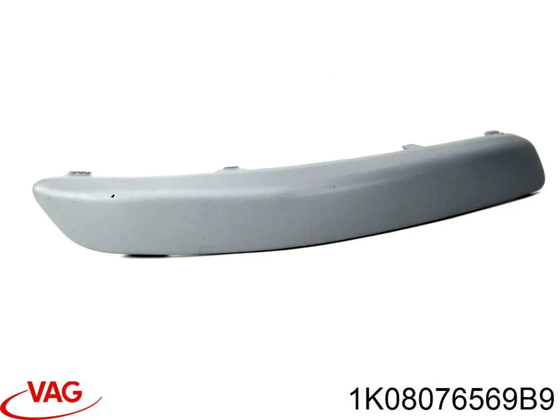 Moldura del parachoques delantero derecho 1K08076569B9 VAG