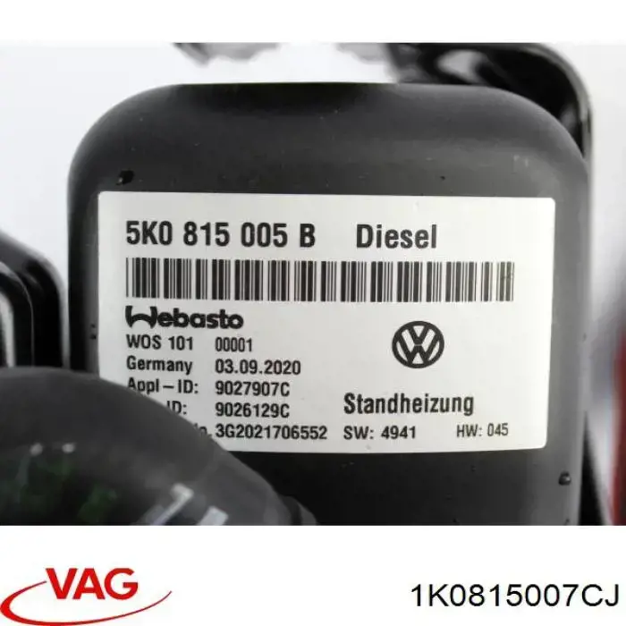 Calefactor autónomo VAG 1K0815007CJ precio, desde 1133,05 EUR