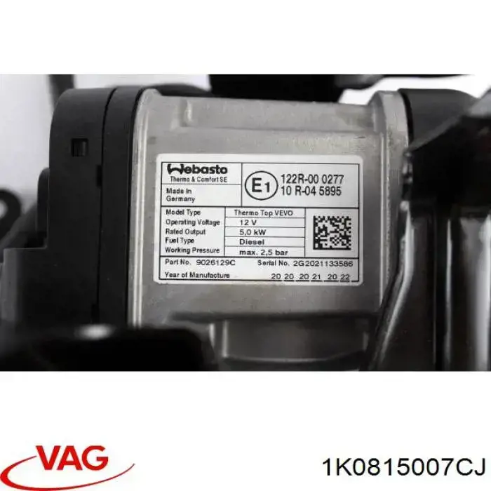Comprar 1K0815007CJ VAG Calefactor autónomo