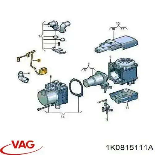 Sensor de temperatura de mezcla de aire Volkswagen Caddy III