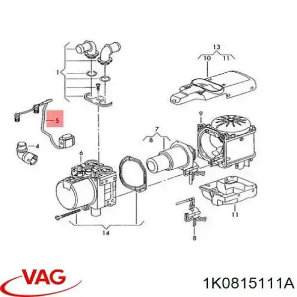 Comprar Sensor de temperatura del aire de admisión Volkswagen Caddy III 2KB, 2KJ, 2CB, 2CJ