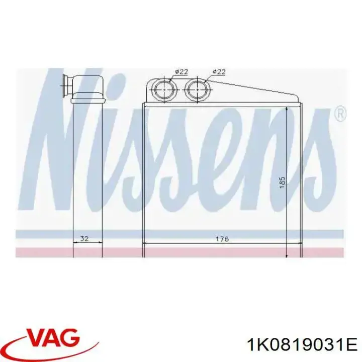 1K0819031E VAG Radiador interior