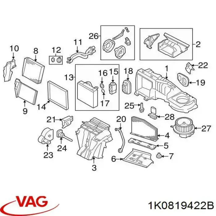 Filtro de cabina VAG 1K0819422B precio, desde 9,78 EUR