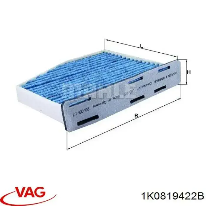 Filtro de habitáculo Volkswagen Tiguan 1 5N1, 5N2