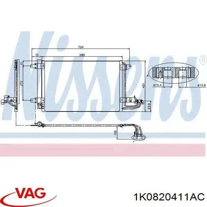 Aire acondicionado capacitor VAG 1K0820411AC precio, desde 66,47 EUR