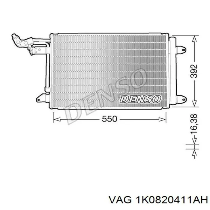 Condensador aire acondicionado Volkswagen Golf 5 1K1