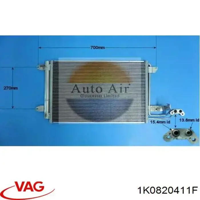 Aire acondicionado capacitor VAG 1K0820411F precio, desde 52,50 EUR