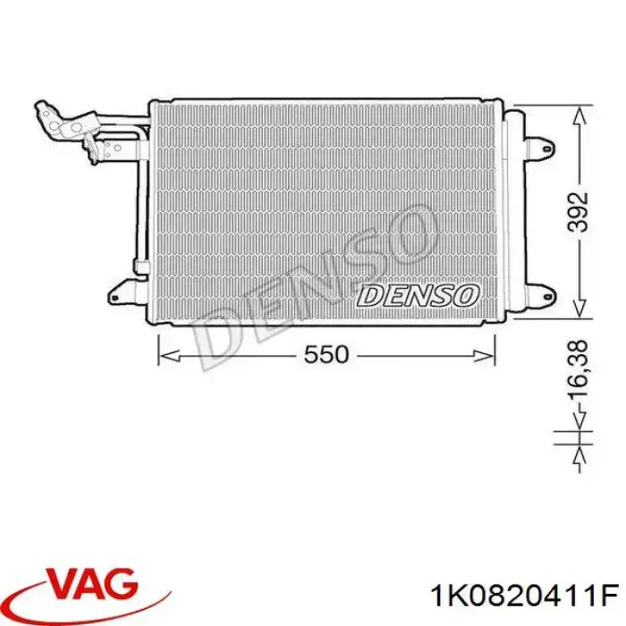 Comprar 1K0820411F VAG Condensador de aire acondicionado
