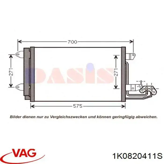 Comprar 1K0820411S VAG Condensador de aire acondicionado