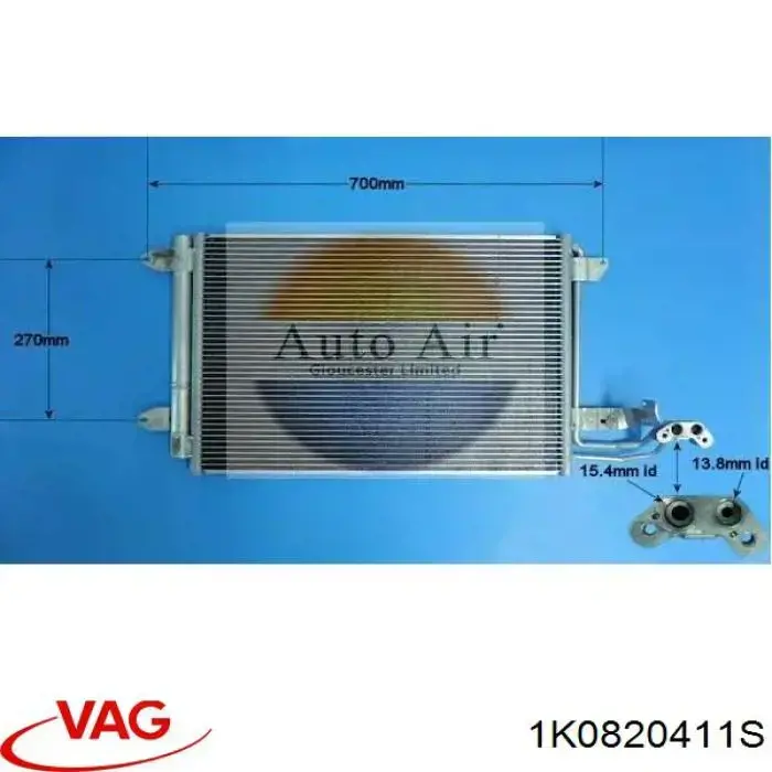 1K0820411S VAG condensador aire acondicionado
