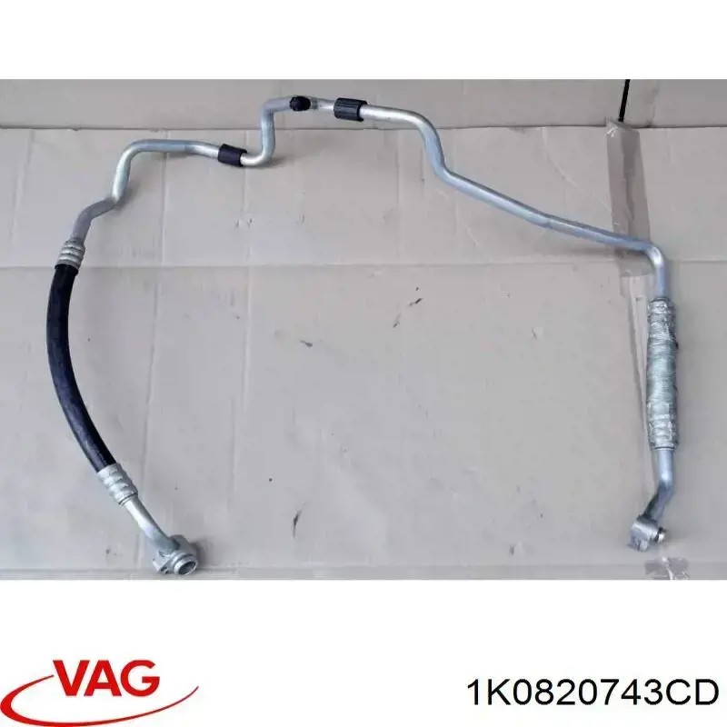1K0820743CD VAG tubería de baja / alta presión, aire acondicionado, de evaporador a compresor