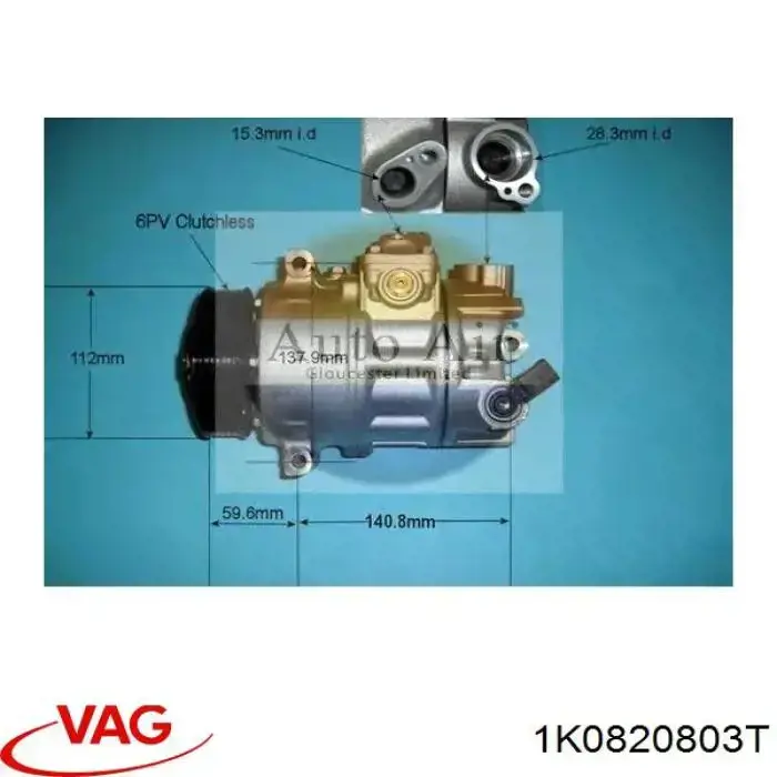 Compresor ac VAG 1K0820803T precio, desde 187,31 EUR
