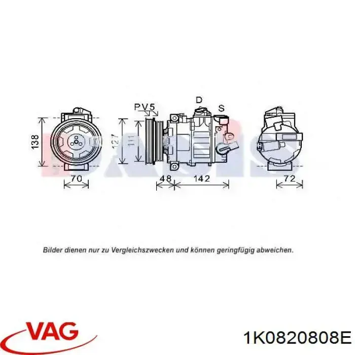 Comprar 1K0820808E VAG Compresor de aire acondicionado coche