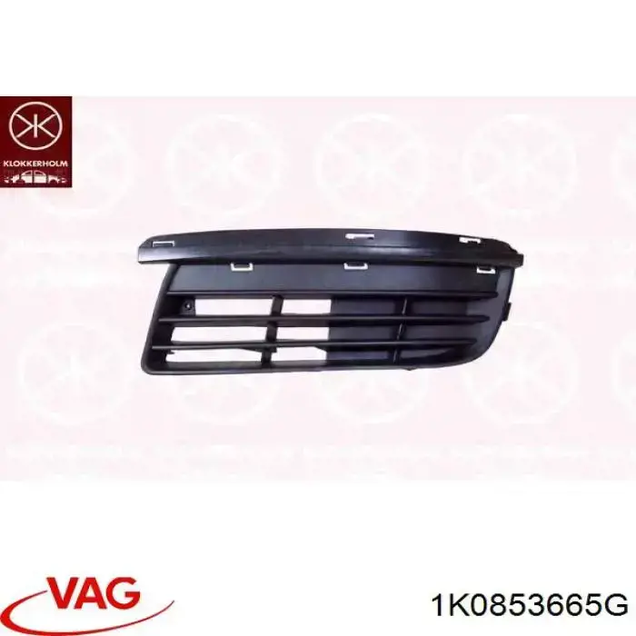 1K0853665G VAG rejilla de antinieblas delantera izquierda