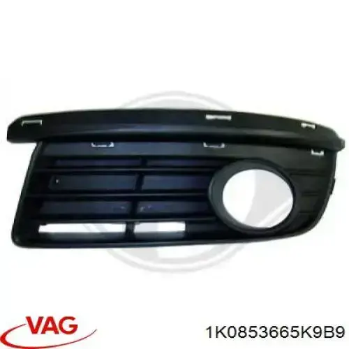 Comprar 1K0853665K9B9 VAG Rejilla del parachoques delantera izquierda