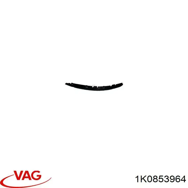 Moldura derecha del parachoques delantero 1K0853964 VAG