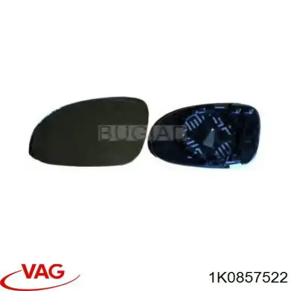 Cristal de espejo retrovisor derecho VAG 1K0857522 precio, desde 9,50 EUR