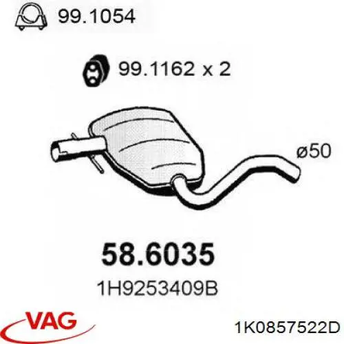 1K0857522D VAG