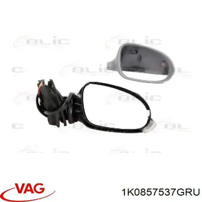Cubierta De Espejo Retrovisor Izquierdo 1K0857537GRU VAG