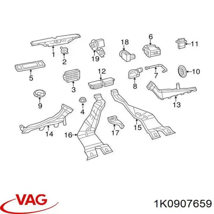 Sensor de contaminación del aire VAG 1K0907659 precio, desde 46,46 EUR