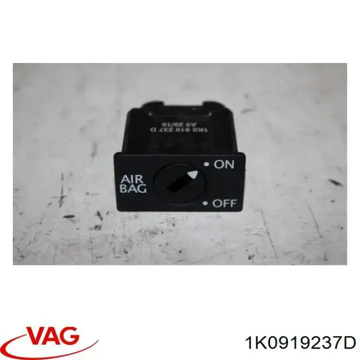 Interruptor de desactivación del airbag del pasajero VAG 1K0919237D precio, desde 47,92 EUR